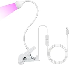UV Gel Nail Lamp, 5W Nail Lamp with USB Charger, Ultraviolet UV Lamp for Nail Dryer with Clip, American UV Lamp for Gel Nails, False Nails, Builder Gel, Nail Polish