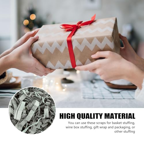 Image of ZEBMOON 2 LB Light Grey Crinkle Cut Paper Shred Filler Great for Gift Wrapping, Basket Filling, Birthday, Wedding, Halloween, Thanksgiving, Christmas Day, New Year Party Decorations Filling Supplies