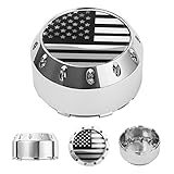 InTech Auto Wheel Center Hub Caps for XD Replacement Center Hubcaps for WheelPros KMC # 464K131-2 Rims, Set of 4 American Flag Style