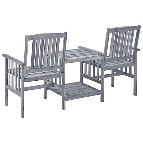 Chaises de table de jardin robustes avec coussins déperlants et support table à thé - 5