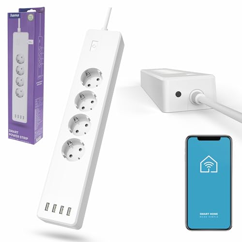 Smarte WLAN-Steckdosenleiste 4-Fach, einzeln schaltbar...