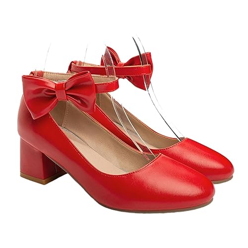 Chaussures à talons hauts stables avec nœud rétro en cuir souple et finitions soignées