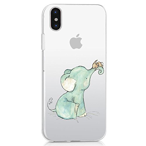 Yimer Cárcasa Compatible para iPhone XS MAX Funda Silicona Transparente Protectora con Dibujos Navidad Caso Suave TPU Clear Case para Movil iPhone X XS XR Cover Cubierta Trasero Tapa (iPhone XS, 7)