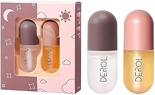2 Pcs Natural Lip Plumper Gloss, Lip Plumper pro, Lips Enhancer- Day & Night Moisturizing Repair Lip Gloss Set, Clear Lip Glosses, Makes your Lips Fuller