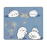 しろたん マウスパッド 小型 ゲーミングマウスパッド ステッチ ノンスリップラバーベース おしゃれ 耐久性が良い 多機能デスクマット極めて薄い飾りマット オフィス及び自宅用 7.9 X 9.5 In