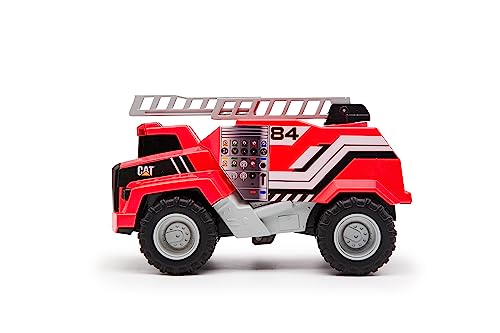 CAT Construction Toys, 11.5' Power Haulers Fire Truck, Realistic Lights & Sounds, Motion Drive Technology, Working Features, and Interactive Play for Ages 3+