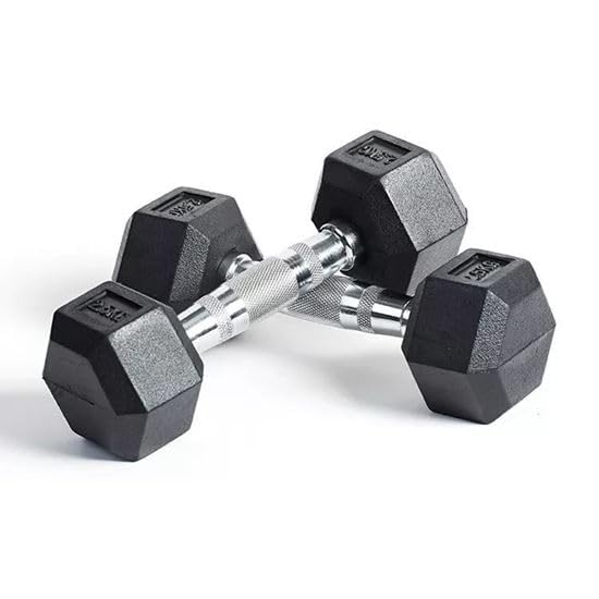 Manillar Hexagonal Engomado Profesional de 1 a 60 kg, Pesas Gimnasio en Casa para musculación, Levantamiento de Pesas, Entrenamiento, Mancuernas Hexagonal [1 Manillar]
