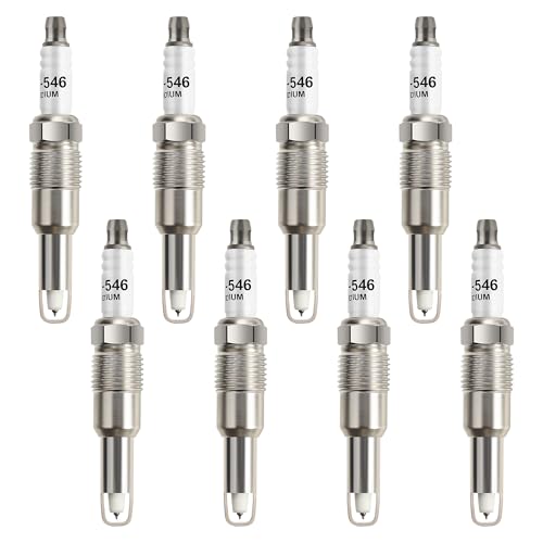 Iridium Spark Plugs 8 Pack SP515 SP546 Compatible with 2004 2005 2006 2007 2008 Ford F150 5.4 Expedition Explorer Mustang F250 F350 F450 & Lincoln Mark LT Navigator & Mercury Mountaineer V8 4.6L 5.4L