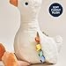 Itzy Ritzy Snuggles Plush Toy – Soft Stuffed Animal for Babies, Kids & Adults – Sensory Ribbons & Textured Fabrics for Tactile Play – Cozy & Cuddly Companion for Newborns & Up (Goose)