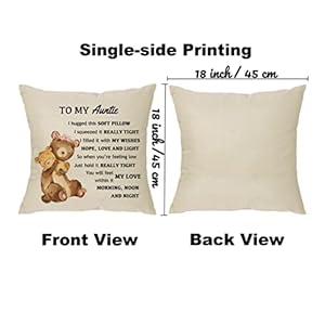 Xunlizxytomyauntthrowpillowcovergiftfunnyauntypillowcoverforbirthdaychristmasanniversaryauntgiftfromniecenephewcushioncover18x18 Urban Country Home Decor Xunlizxy to my aunt throw pillow cover giftfunny aunty pillow cover for birthday christmas anniversary aunt gift from niece nephew cushion cover 18x 18 urban country home decor