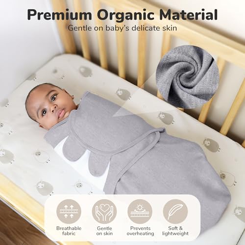 Image of Mama Cheetah Baby Swaddle Blanket with Zipper, Newborn Swaddle Sack, Baby Swaddling Sleep Sack 3-6 Months for Baby Boy & Girl, 3-Pack