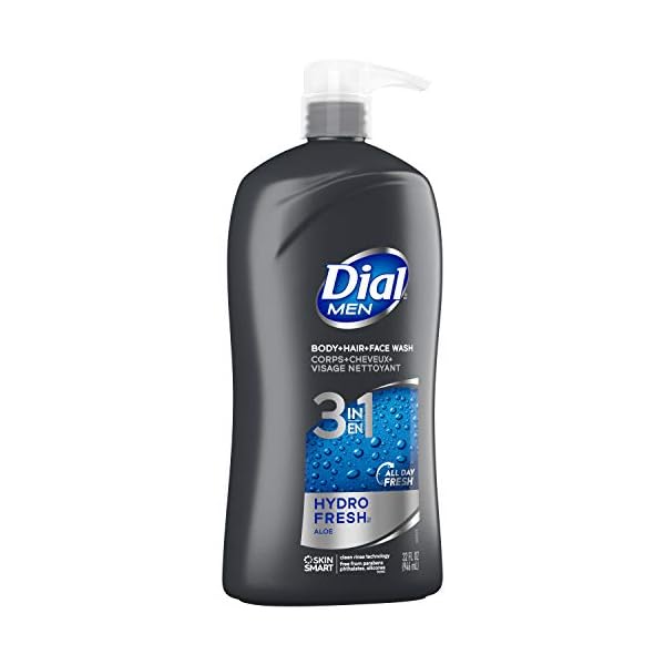 Dial Men 3in1 Body, Hair and Face Wash, Hydro Fresh, 32 fl oz