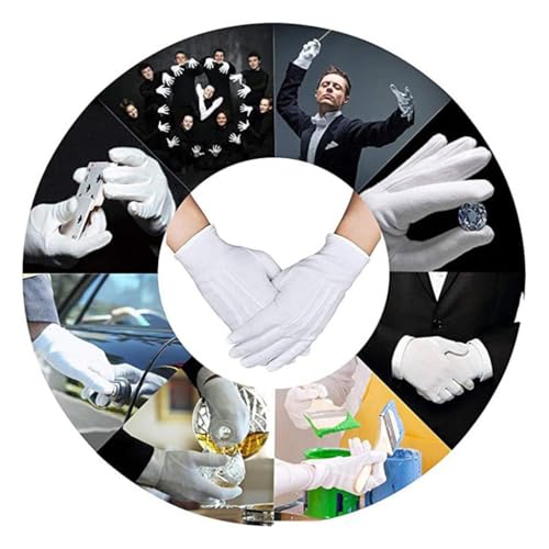 White Adult Gloves for Funeral Formal Tuxedo Parades Costume Halloween Girls Boys Cosplay3