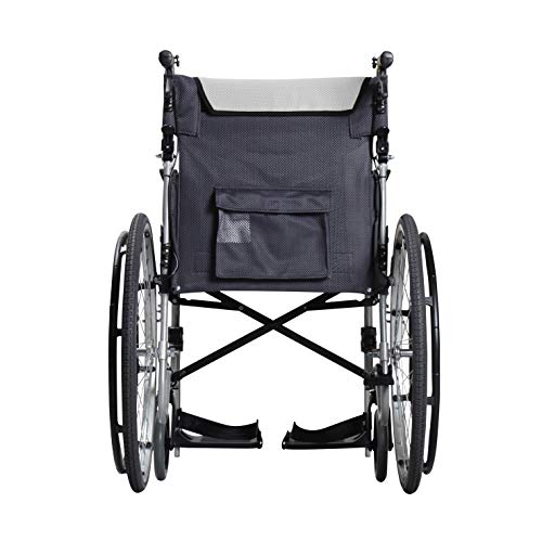 Karman Km1514 28 Lbs Ultra Lightweight 18" Wheelchair With Swing-Away Footrest And Quick Release Axle In Silver #TOP4