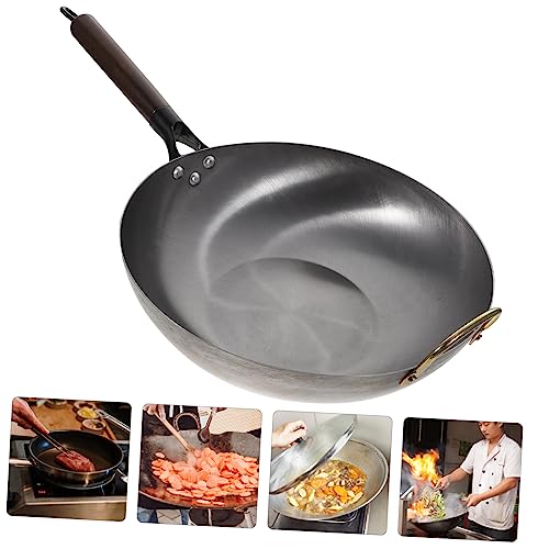 Wok de Hierro con Fondo Plano y Mango Cómodo miniatura 4