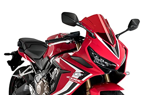 Bulle Puig 3568R rouge double hauteur pour vos sorties moto et circuit