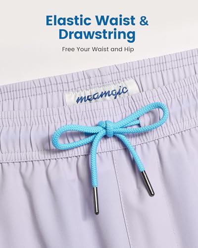 Image of maamgic 5inch Mens Swimming Trunks with Compression Liner 2-in-1 Swim Trunks Stretch Quick Dry Swim Shorts Zipper Pockets