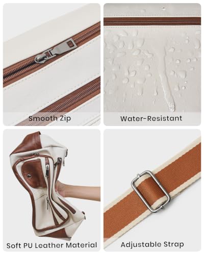 Image of Bluome Vegan Leather Crossbody Purse for women Multi Pocket Crossbody Bag Messenger Bag Travel Purse Handbag Shoulder