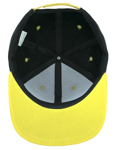 Image of Gelante Snapback Hats for Men - Flat Bill Brim Baseball Cap Hat - Plain Blank Adjustable