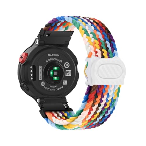Pulsera trenzada para Garmin Forerunner 220 230 235 735XT 620 630 Correa de repuesto elástica ajustable de nailon trenzado Solo Loop Sport pulseras compatibles con Forerunner 220 230 235 (4)