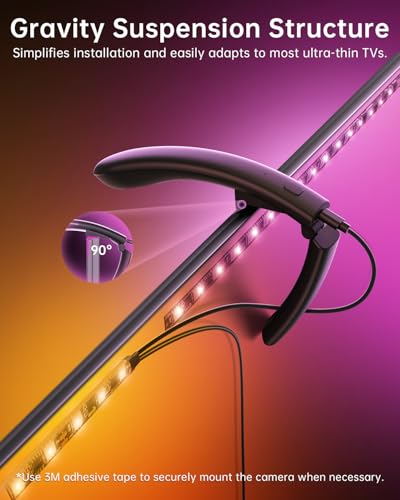 AOC TV LED Backlight, TV Lights That Change with TVs for 55-65 inch Screen, RGB Strip Lighting with Sensor, Syncs Behind The Monitor, Smart App Control, Movie Game Music & DIY Mode, 14.8FT - Image 5