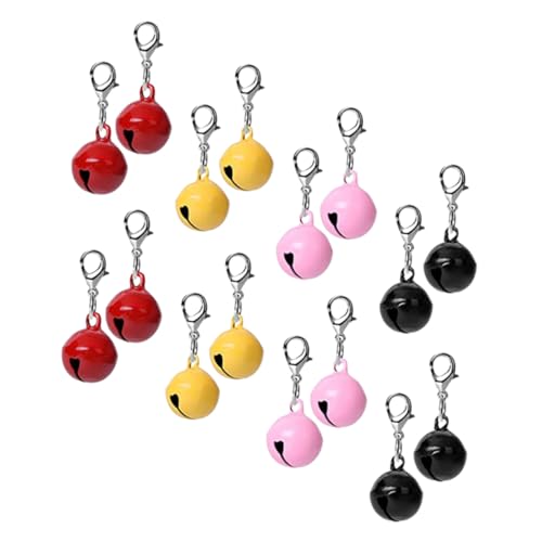 Angoily 16pcs Pet Supply Compact Cat Collar Bells Pet Accessory Cat Accessories Multifunction Cat Supplies, 2.8x1.4cm, Metal