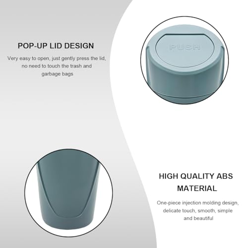 Image of Car Trash Can with Lid, Mini Car Garbage Bin Leakproof Cup Holder Trash Can, Multipurpose Organizer Door Pocket Trash Cup Fits Auto Home Office, Universal Garbage Can (Black Green)