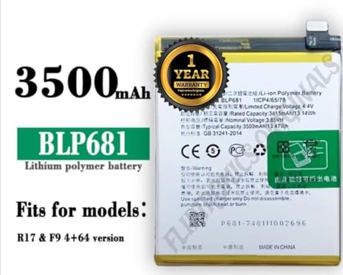 Image of BLP681 Battery for Oppo F9, F9 Pro /R17 CPH1879, PBEM00 Battery with 1 Year Warranty**** (U122)