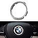 VDARK für BMW Zubehör Teile Lenkrad Logo Caps Abdeckungen Abziehbilder Bling Innen Emblem Aufkleber Visiere Dekorationen für BMW 1er 3er Reihe 5 Serie 6 7 X3 X5 X6 Damen Herren Kristall Silber