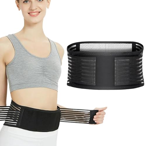 Faja lumbar transpirable con autocalentamiento para corrección de postura
