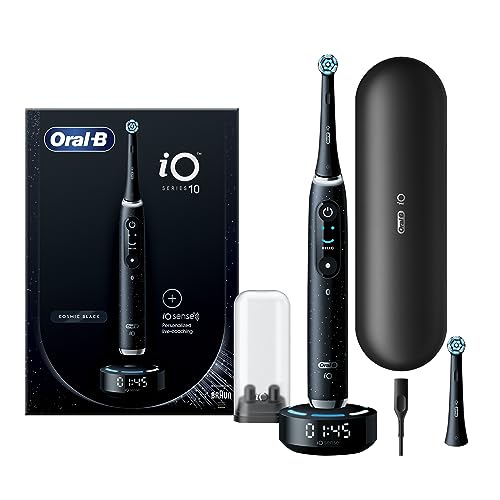Oral-B Oral B iO Series 10 Cosmic Black AI Rechargeable Tooth Brush, 7 Smart modes, iO technology, AI with 3D Teeth Tracking, Interactive Display, 3hrs, Fast Magnetic Charger, iO 10 - iOM10.2B4.2AD
