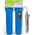 Whole House Salt Free Water Softener Alternative with UV Protection - Filters Dirt, Sand, and Debris - Protects Plumbing and Appliances from Hard Water Scale - Easy Installation - Zero Water Waste