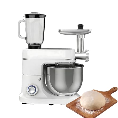 Amasadora Planetaria Multifunción, 3 en 1 Amasadora Multifuncional 1500W con Batidora, Picadora de Carne, Gancho Amasador y Bol 10L Calidad Profesional para Preparaciones Familiares