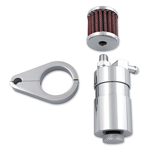 V-Twin Manufacturing Chrome Engine Breather Oil Collector 40-0595