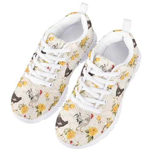 SYtrade Girls Tennis Shoes Slip On Sneaker Kid's Lace-up Running Shoe White Sole4