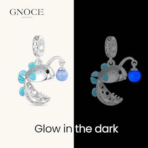 Image of GNOCE Ocean World Cute Animal Charm Beads,925 Sterling Silver Dangle Charms Fit Bracelets & Necklace, Hand-Finished Keepsake Travel Jewelry Gift for Women Men BBF