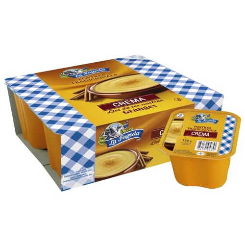 (4 Pack de 4x110g) LA FAGEDA Postres Tradicionales: Flan de Vainilla y Flan de Huevo – Con Leche de Granja – Sabor Delicioso y Natural (Flan de Vainilla, Elaborado con Leche de Granja)