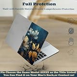 HLAAJJX MacBook Pro 35.6 cm etui M5 M4 M3 M2 M1 (2026-2021 A3427 A3426 A3434 A3401 A3185 A3112 A2992 A2918 A2779 A24422 ), twarda obudowa i Pokrowiec na laptopa i klawiaturę, luksusowa piwonia