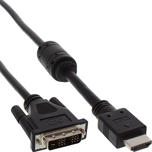 InLine® 17662 HDMI-DVI Adaptor Cable 19-Pin Male to 18+1 Male with Ferrite 1.8 m