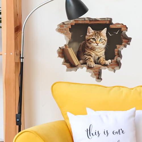Vinilos decorativos Achang Kit Gato 3D para pared miniatura 4