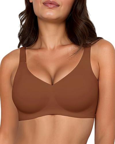 Image of Gailife Smooth Wireless Jelly Bras for Women No Underwire Seamless Push Up Bra Full Coverage Soft Suppor Tshirt Bralettes