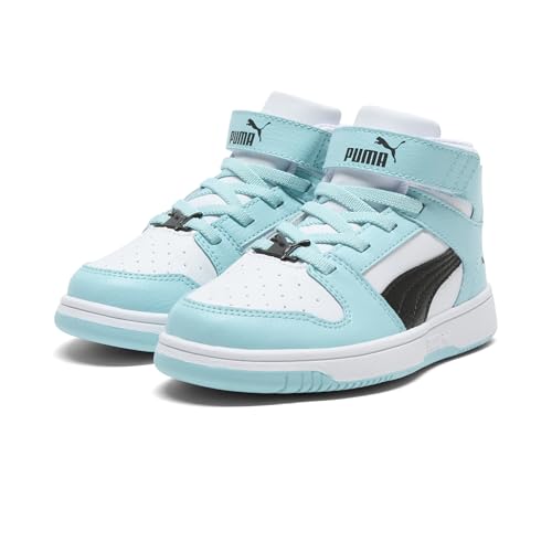Image of PUMA Kids' Rebound Layup Mid Hook and Loop Sneakers