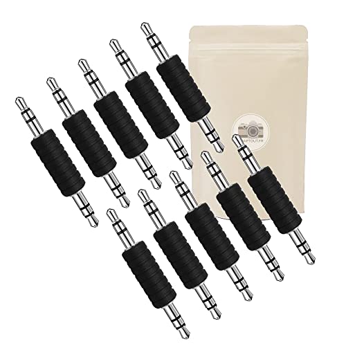 Connettore stereo 10x Accoppiatore minijack mini jack 3,5mm stereo maschio maschio - connettore audio microfono - Adaptout marca francese