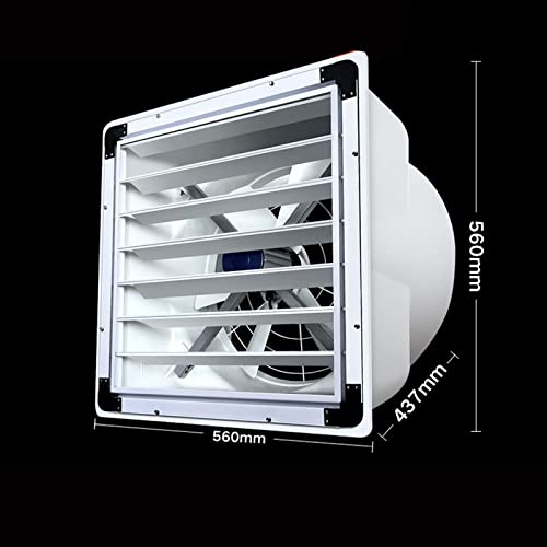 Ventilador potente industrial y extractor de aire para pared, con persiana automática, para ventilación en ático, cobertizo o garaje, extractor para baño potente miniatura 2