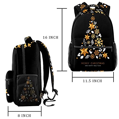 Sac à dos ordinateur 14" au motif flocon de neige multicolore unique - 2