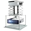 CGOLDENWALL 59 Motorized Projector Mount Electric Projector Lift, 44lbs Max Load, 18.9 * 18.9 Baseplate Customizable, Remote Control, with Fixing Plate (Running Distance: 150cm/59.05)