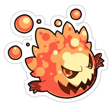 Final Fantasy - Bomb (Size W8.7 x H8.2 Centimeter) Sticker for your laptop Skateboard Luggage Car Travel case Snowboard Motorcycle Bicycle