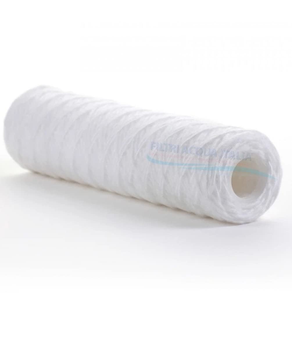 CARTUCCIA FILTRO FILO AVVOLTO 10 POLLICI MICRON 1 POLIPROPILENE SEDIMENTI SET 3 PEZZI