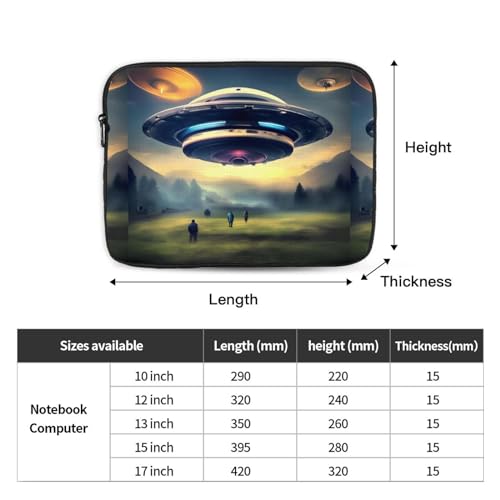 Airship Landing Laptop Sleeve Case 12 Inch Suitable for Notebook Computer Tablet Traveling Carrying Simple Case4