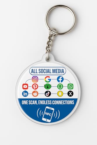 Multi-Link Review Hub for Social Media - Keychain for Friends